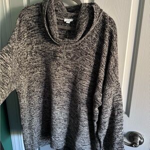 Women’s 2XL Cowl Neck Black and White Sweater. J. Jill. NWT